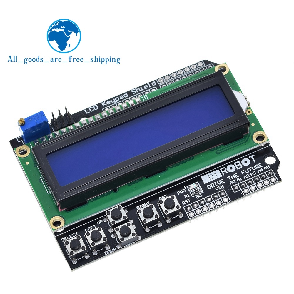 Lcd 鍵盤屏蔽 LCD1602 LCD 1602 模塊顯示器適用於 Arduino ATMEGA328 ATMEGA2