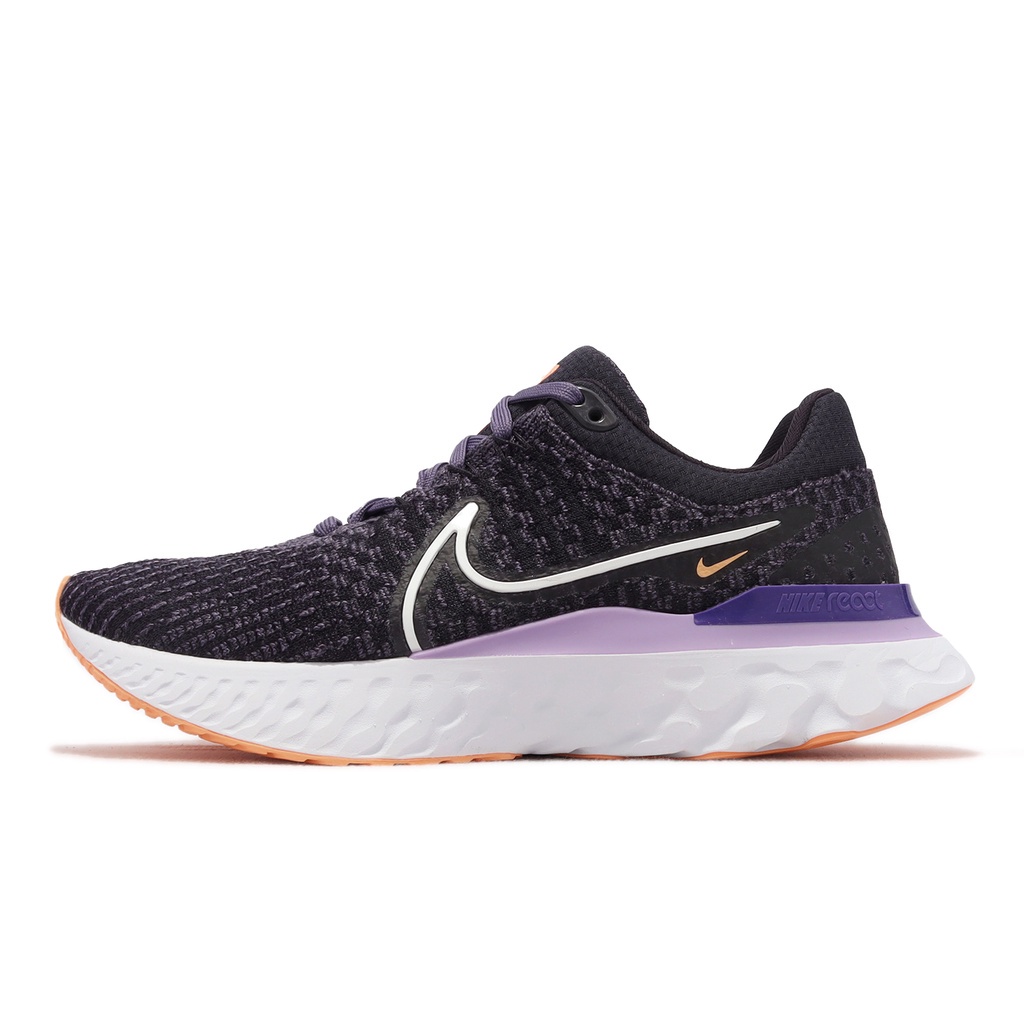 Nike 慢跑鞋 Wmns React Infinity Run FK 3 黑 紫 女鞋【ACS】 DD3024-502