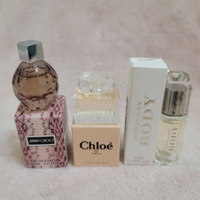 JIMMY CHOO 同名淡香精 Chloe 女性淡香精 BURBERRY BODY 裸莎女性淡香水 小香 試香