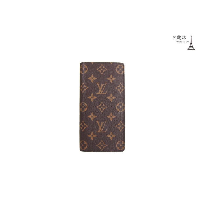 【巴黎站二手名牌專賣店】＊全新現貨＊LV M66540 真品＊咖啡色Monogram花紋BRAZZA對開長夾