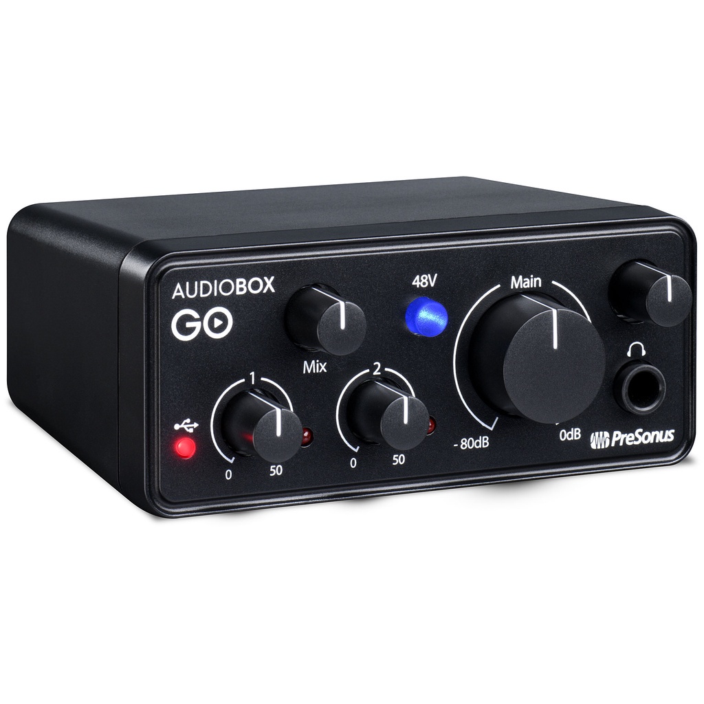 Presonus - AudioBox GO 雙軌錄音介面 直播 宅錄 體積小 Podcast 編曲 錄音 公司貨