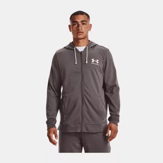 Under Armour 連帽外套 運動外套 RIVAL TERRY 外套 男 1370409-176 水洗灰