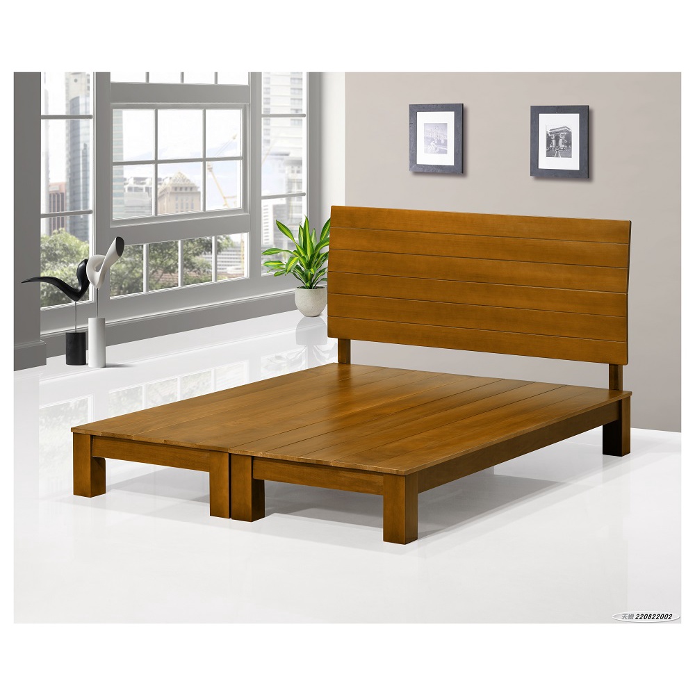 【全台傢俱】BC-22 樟木色3.5尺 / 5尺 / 6尺實木床頭片 床架 床組 台灣製造