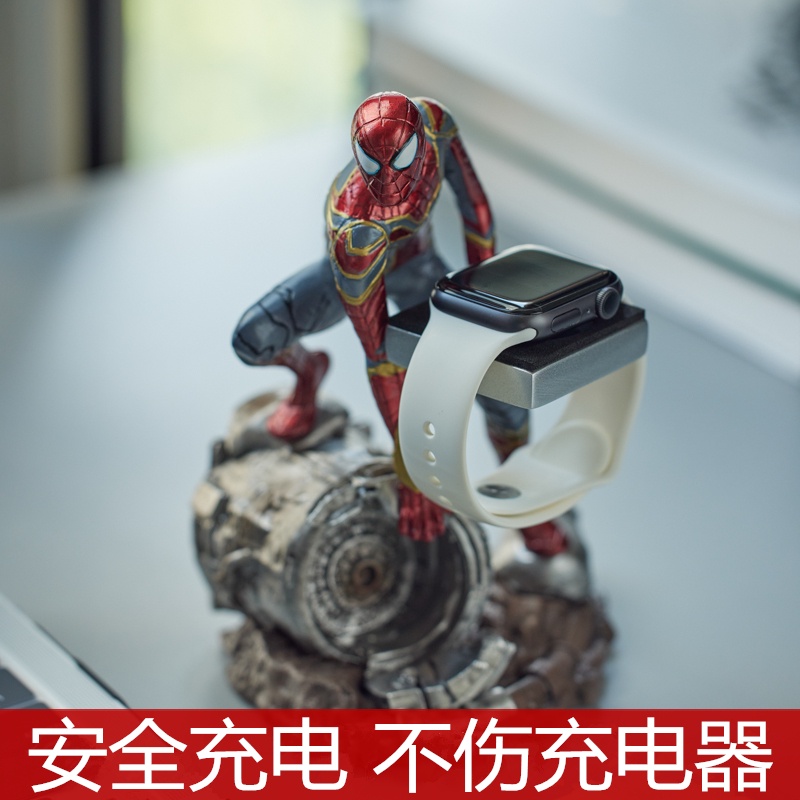 蜘蛛人充電支架Spider-Man展示座蘋果手錶S9 S8 SE 7個性ins卡通applewatch收納充電底座展