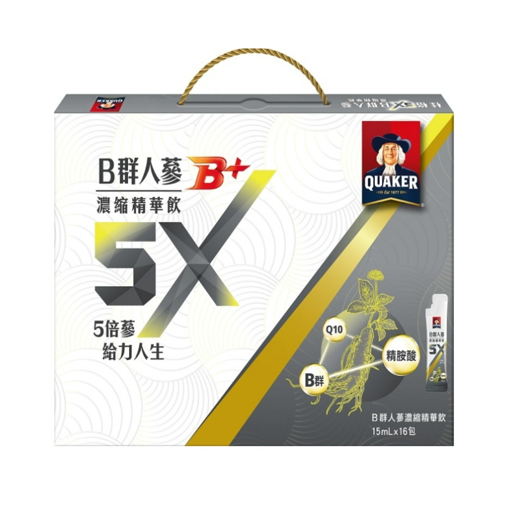 桂格5X B群人蔘精華飲盒裝16包
