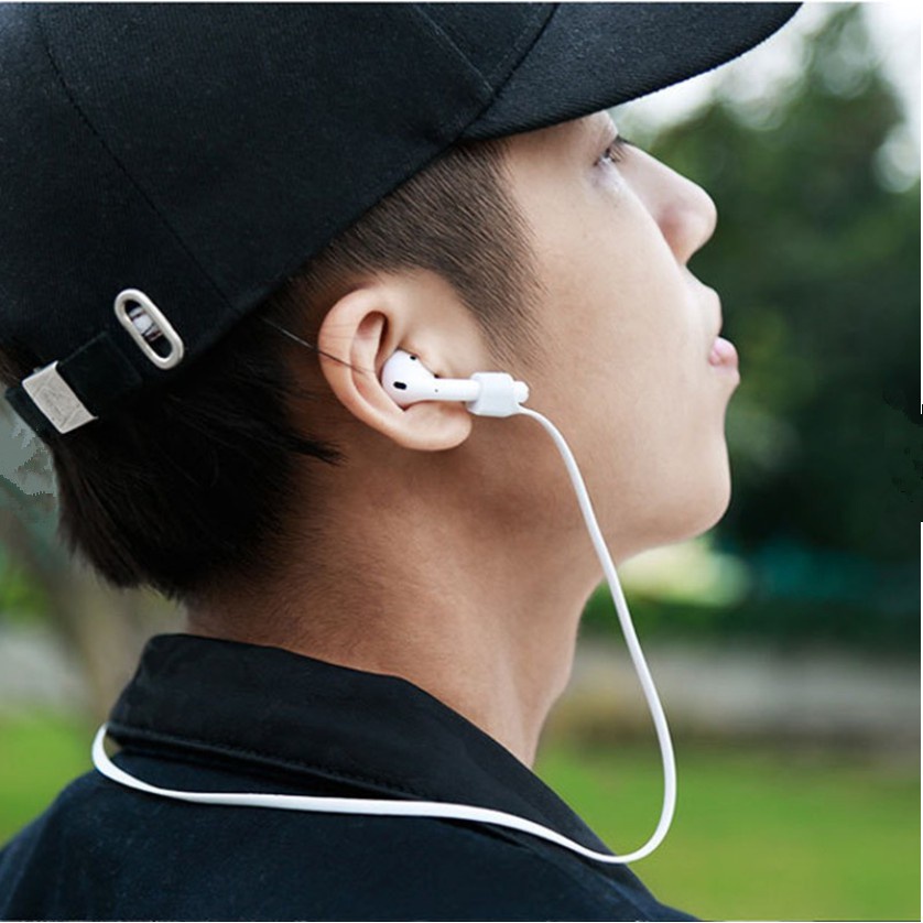 磁吸式防丟耳機掛繩 適用於AirPods Pro 4 3 2 磁力耳機繩 運動矽膠防丟線 耳機線