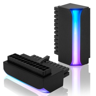 EZDIY-FAB ATX 24Pin 90度電源連接器 轉90度連接器轉向 母轉公電源適配器