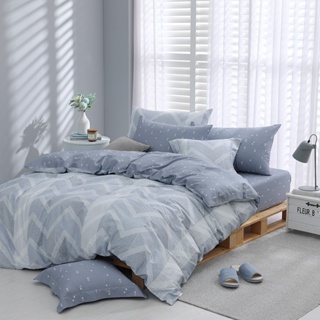藍調波紋-100%純棉兩用被床包組