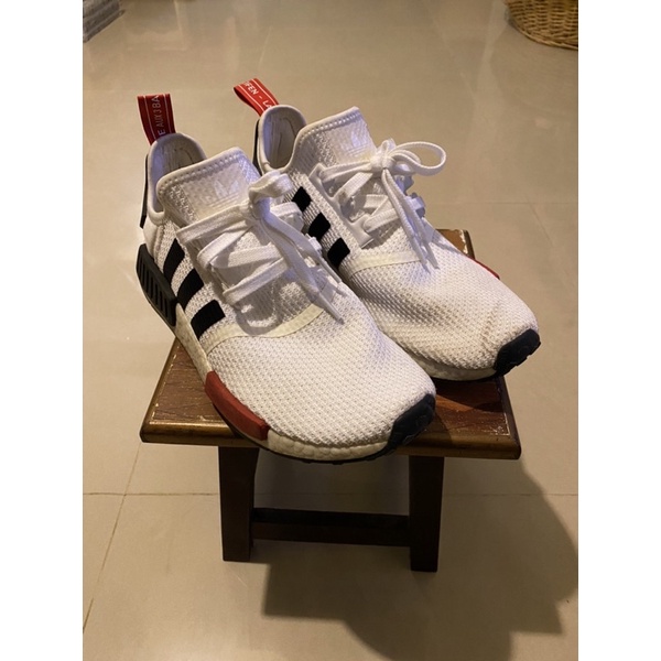 Adidas NMD R1 White 白 黑 紅 EG2698 八成新