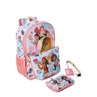 預購👍正版空運👍 美國迪士尼 灰姑娘 茉莉公主 小美人魚 貝兒公主 女童 書包 背包 餐袋
