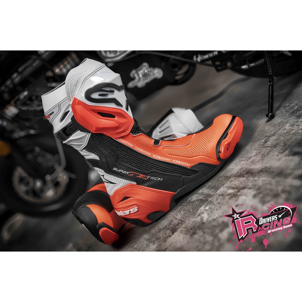 ♚賽車手的試衣間♚ Alpinestars® Supertech-R Vented 車靴 防摔靴 打洞 黑/白/紅 透氣