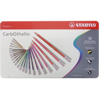 STABILO 思筆樂 CarbOthello 奧賽樂 4.4mm 水性粉彩筆 36色金屬鐵盒1436-6