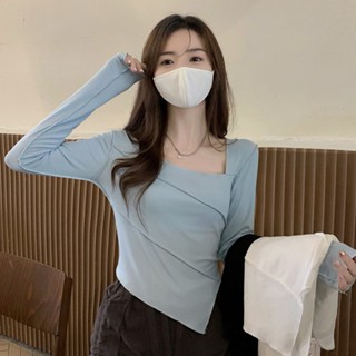 衣時尚 DYY 秋冬季打底圓領M-2XL上衣素色長袖上女 圓領長袖上衣洋氣百搭上衣女保暖女生打底衫 HJT 523 CA