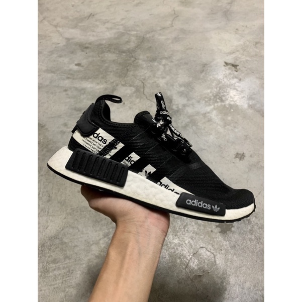 （現貨）Adidas nmd r1 黑白 經典鞋 黑白串標 情侶鞋 FU6829