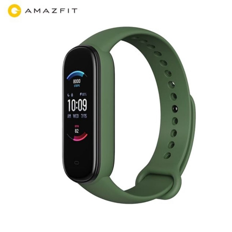 【Amazfit】Band 5健康心率智能運動手環-橄欖綠(運動血氧/女性健康/15天續航)