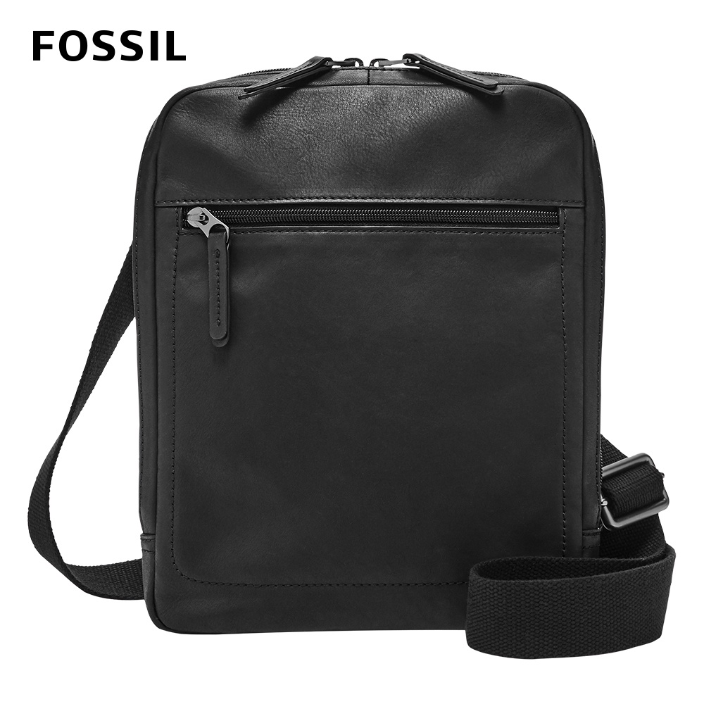 【FOSSIL】Kenton 真皮簡約休閒側背包黑色 SBG1249001 邵雨薇推薦品牌 蝦皮購物
