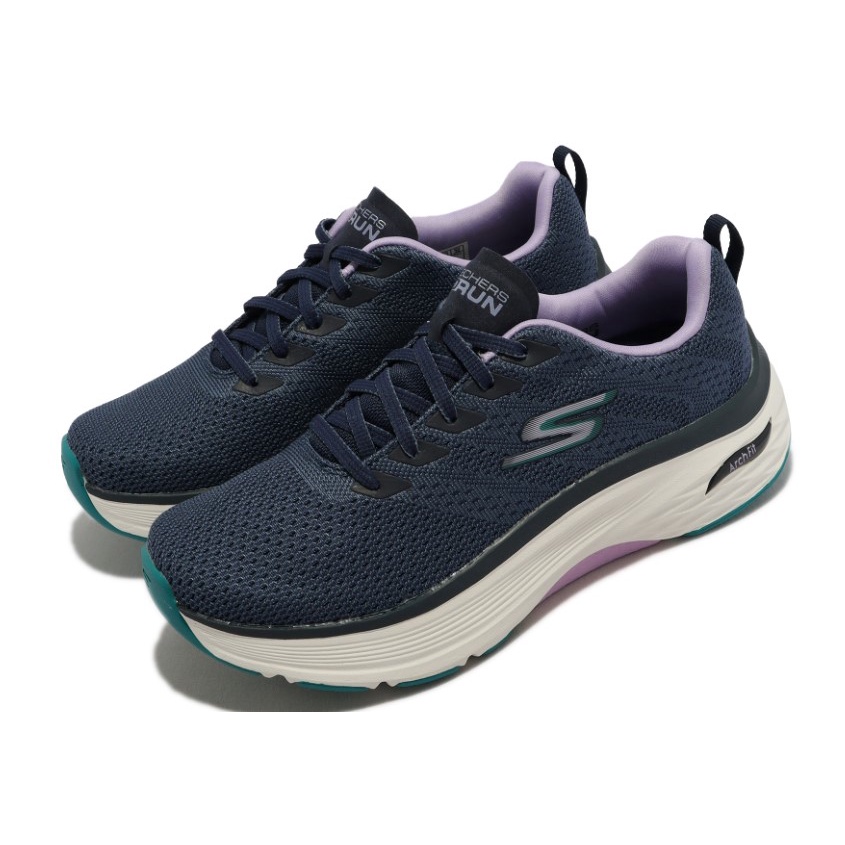 SKECHERS Max Cushioning Arch Fit 女慢跑鞋 紫藍 KAORACER 128308WNVY