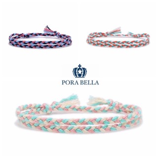 《Porabella》開運編織手繩 拼接色 撞色手鍊 好運轉運紅色手繩 幸運姻緣 好人緣紅繩手環 Bracelets