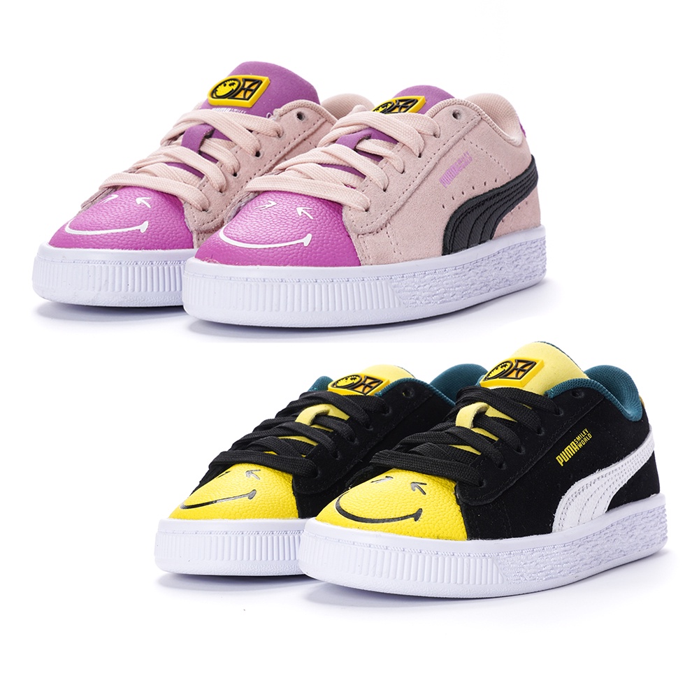 PUMA Suede SMILEYWORLD PS中童 童鞋 笑臉休閒鞋 鞋帶款 38613801 38613802特價