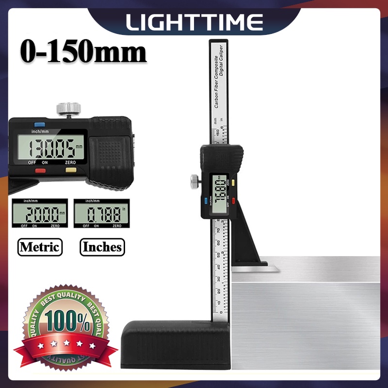 0-150mm 數字高度計游標高度秤帶磁性底座木工台標記卡尺尺測量工具
