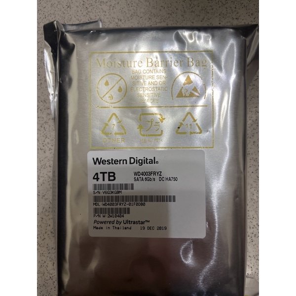 金標 WD4003FRYZ 4TB 3.5吋企業級硬碟