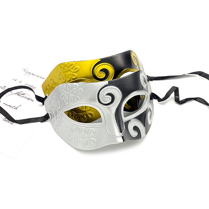 六分埔禮品★爵士王子面具(金黑/銀黑)★(現貨/發票)-萬聖節 化裝舞會威尼斯眼罩 半臉面具