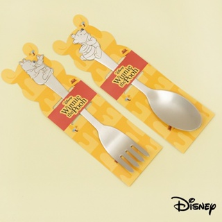正版授權 迪士尼 小熊維尼不鏽鋼叉匙 304不銹鋼湯匙叉子 不鏽鋼湯匙 不鏽鋼叉子 迪士尼餐具 餐具 旅行餐具 環保餐具