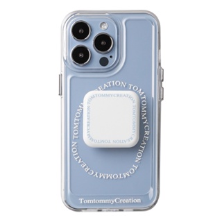 TOM原創適用iphone15promax手機殼蘋果14高級透明12遠峰藍ins新款