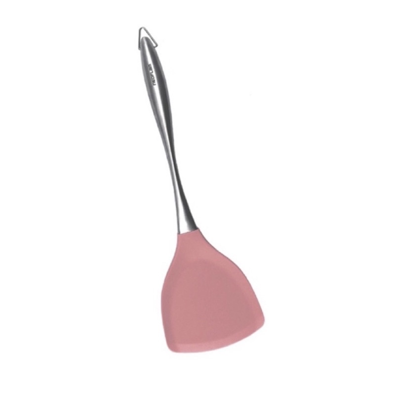 Neoflam 矽膠鍋鏟湯勺，不銹鋼把手及不銹鋼柄矽膠湯勺 兩支組合 粉紅色 全新