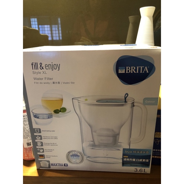 德國BRITA Style XL3.6L純淨濾水壺 含MAXTRA+全效濾芯1入