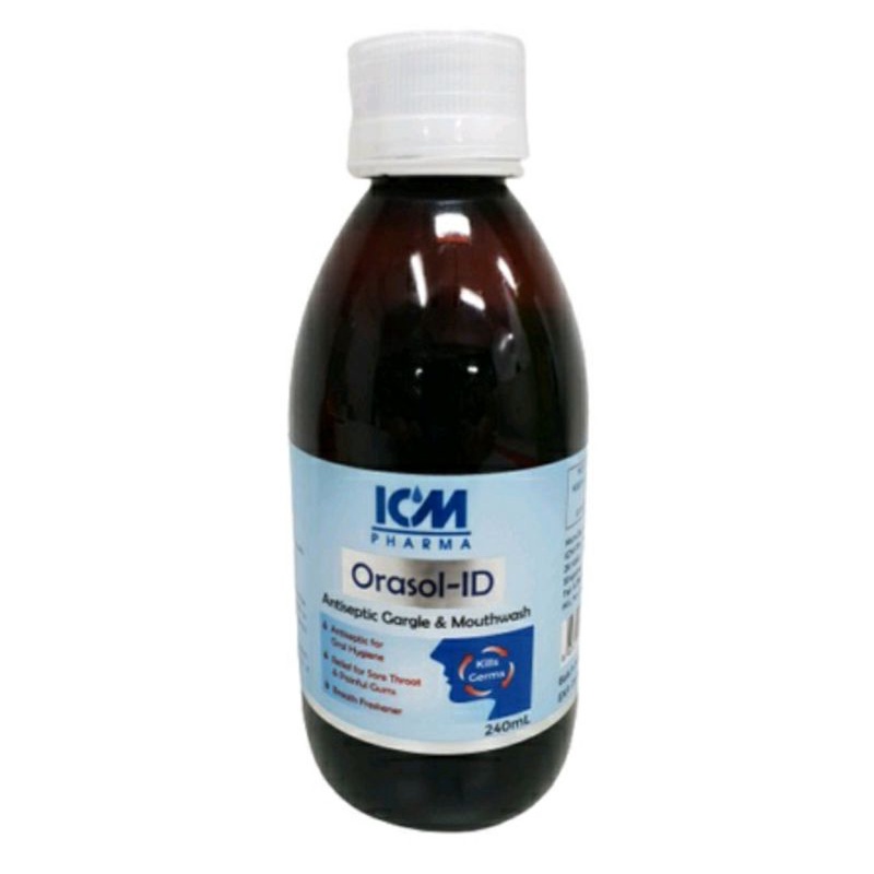 ICM Povidone Iodine Antiseptic Gargle Mouthwash 含碘潄口水240ML