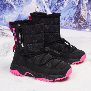 兒童雪地靴女童北海道旅行抗寒帶冰爪保暖棉靴