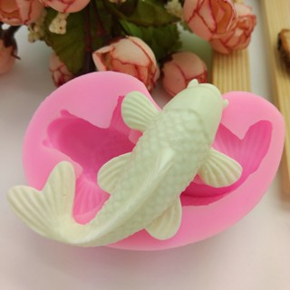 3D DIY矽膠魚形蛋糕模具鯉魚軟糖模具巧克力蛋糕肥皂模具糖果工藝餅乾廚房配件