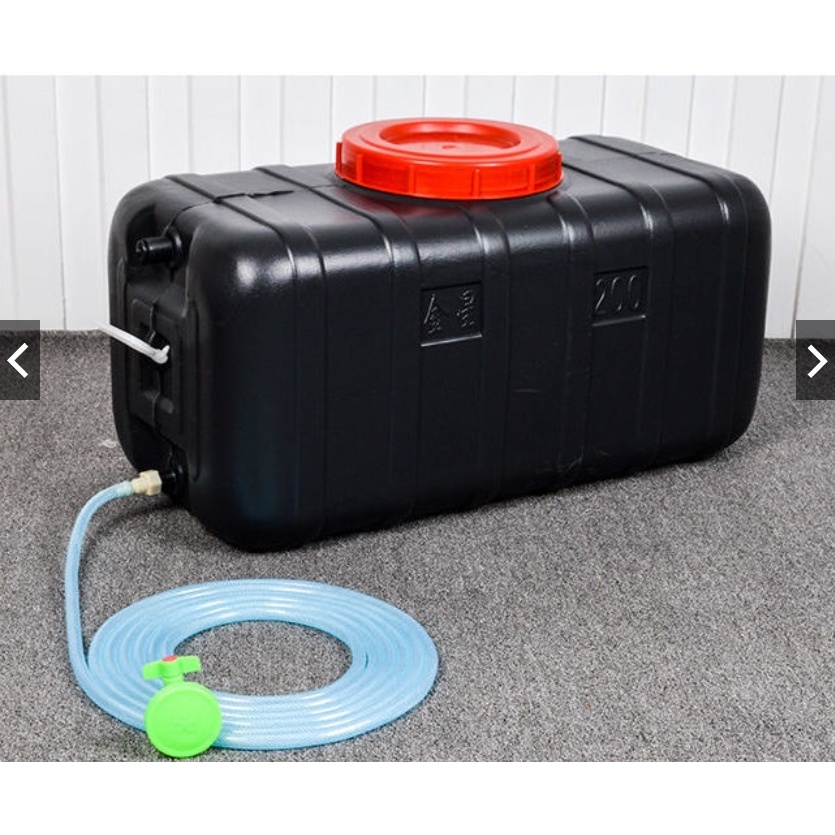 客制------金星簡易太陽能洗澡桶儲水桶黑色臥式方形塑料桶熱水器 曬水桶（賣場）