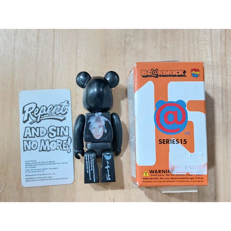 BE@RBRICK 15代 1/96 隱藏ARTIST 安迪沃荷