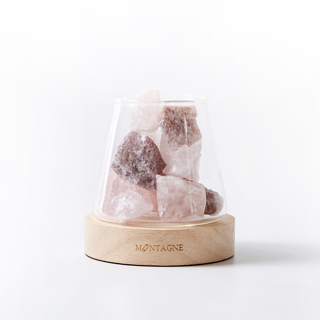 【Montagne】粉水晶 X 草莓晶｜魅力。人緣｜富士山水晶擴香組 精油可選