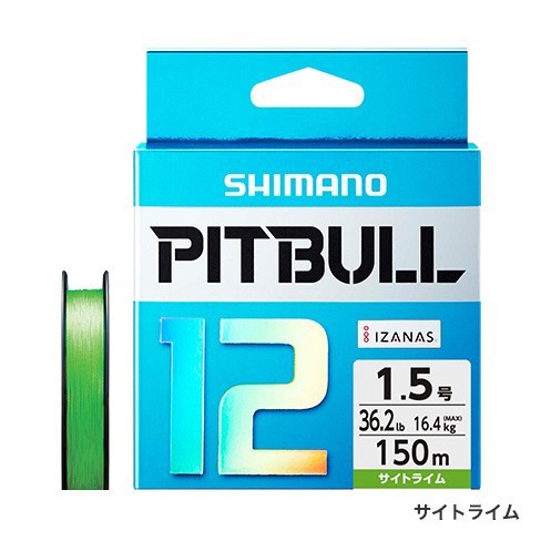 《嘉嘉釣具》SHIMANO PL-M52R 12本編 PE線  PITBULL 150m 黃綠色