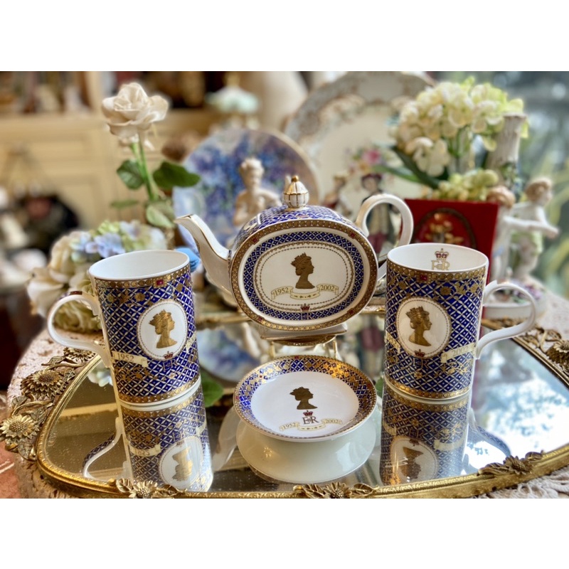🇬🇧英國女王伊莉莎白二世登基五十週年Golden 茶具組🇬🇧