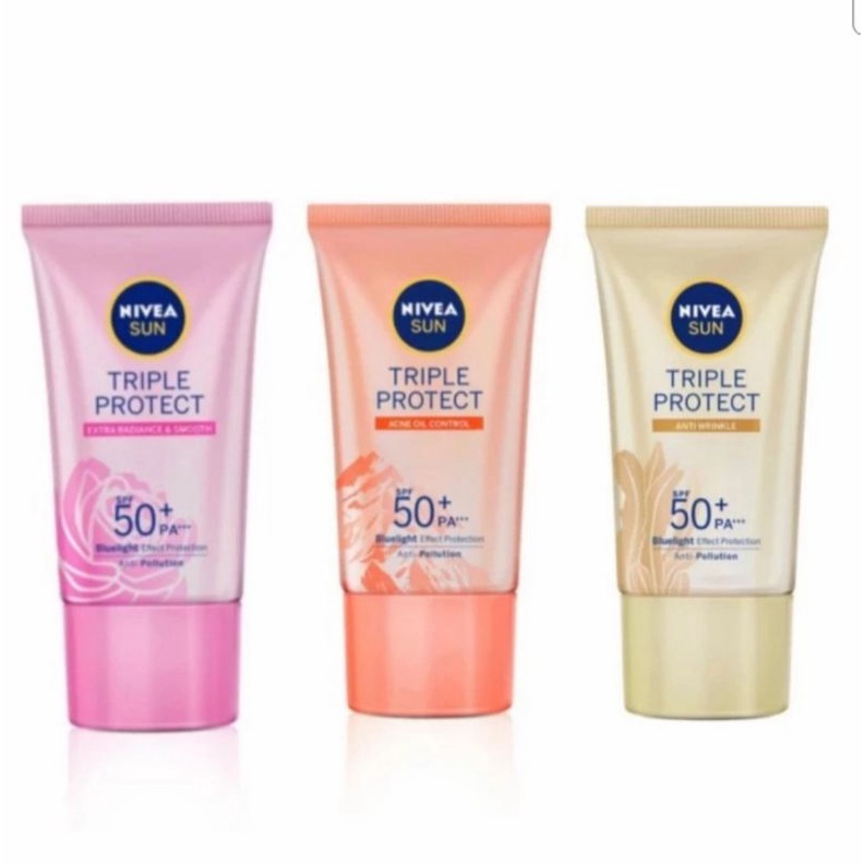 NIVEA 妮維雅三重防曬抗皺/北海道玫瑰/控油 SPF 50 PA 40ml