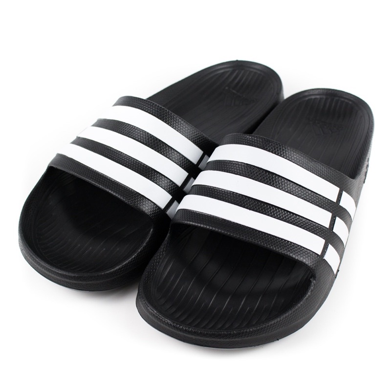（元二商店）【adidas 愛迪達】拖鞋 男鞋 運動 DURAMO SLIDE 黑白 G15890