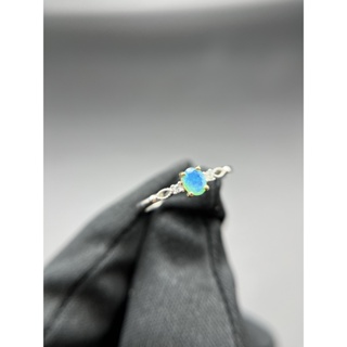 [SENATHS] 藍歐泊戒指 橢圓4*5mm 925銀 賽娜絲珠寶 (DS-109)