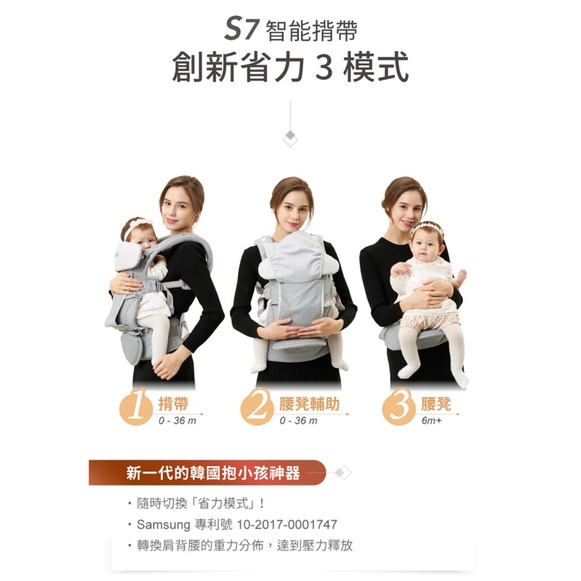 Bebefit 旗艦版S7智能嬰兒揹帶揹巾二手