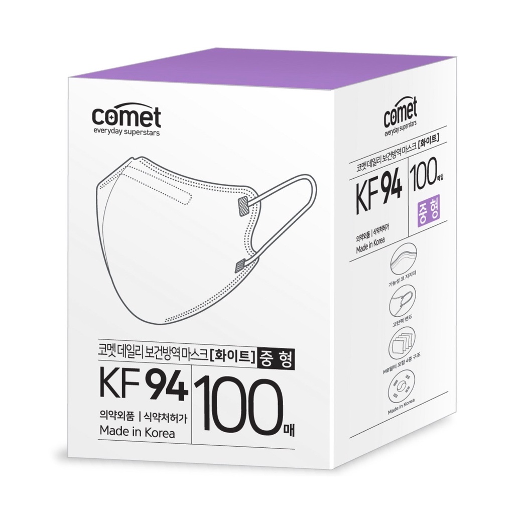 🇰🇷韓國代購Comet KF94 3D立體鳥嘴型口罩100入