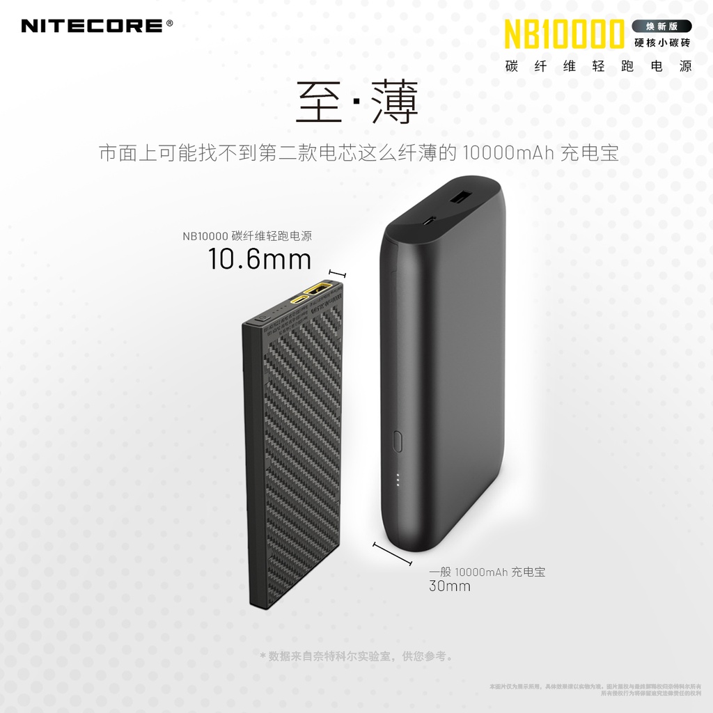 "台南工具好事多" NITECORE NB10000 GEN2 煥新版 超輕碳纖 輕便型 20W快充 QC3.0