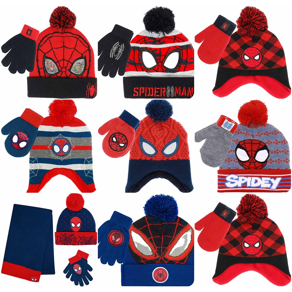 c ❤️正版❤️美國迪士尼 蜘蛛人 SPIDER MAN  2-5歲 小童 兒童  毛帽 手套 帽子 圍巾