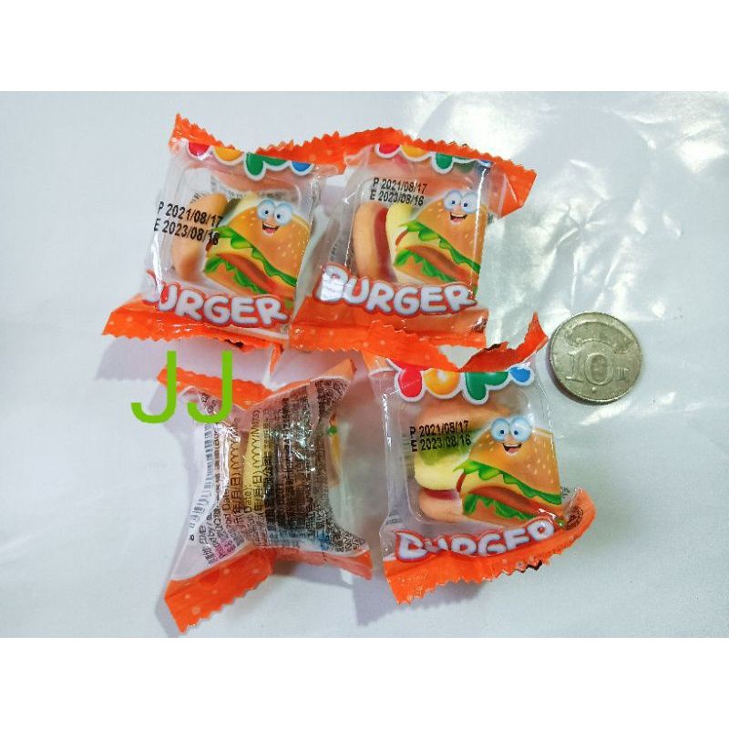  漢堡QQ糖-漢堡造型QQ軟糖-迷你包裝-378g裝-團購-聖誕 萬聖