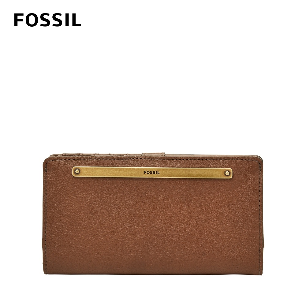 FOSSIL Liza 輕巧型真皮零錢袋長夾-咖啡色 SL7891200