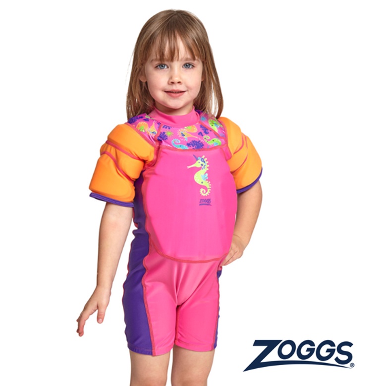 ZOGGS 嬰幼兒《海馬遊樂園》水翼浮力連身泳衣