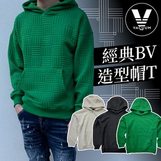 【SC牛仔褲】歐美潮流 韓國製 經典精品BV條槓造型針織帽T 大學T恤 帽T 男生長袖 窄版 8+9必備 #SC676