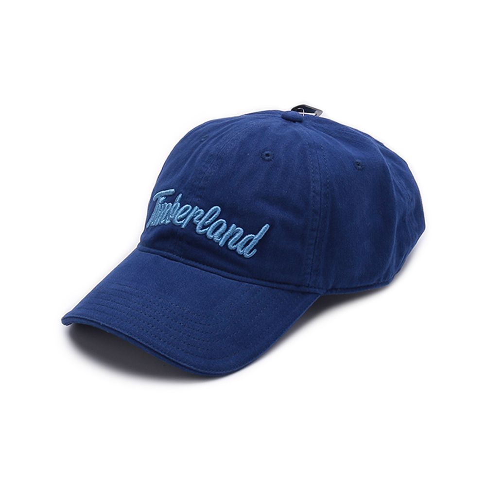 TIMBERLAND 刺繡LOGO棒球帽 藍 A1E9L-CY5